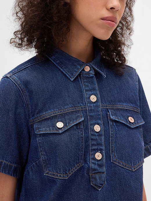 mini abito in denim ultra morbido