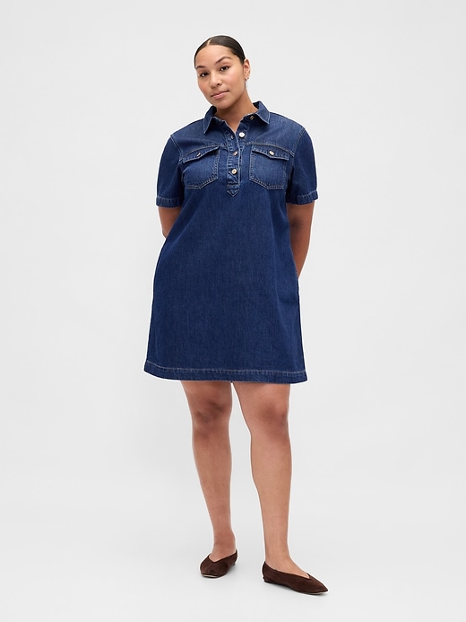 mini abito in denim ultra morbido