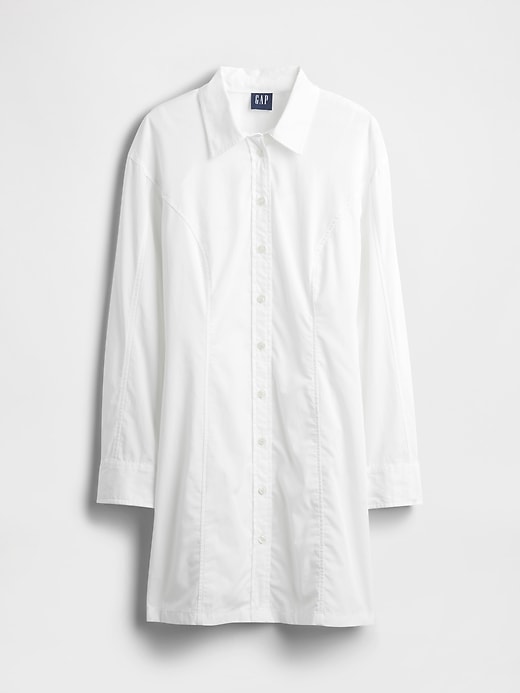 mini abito-camicia in popeline di cotone biologico