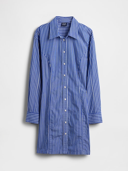 mini abito-camicia in popeline di cotone biologico