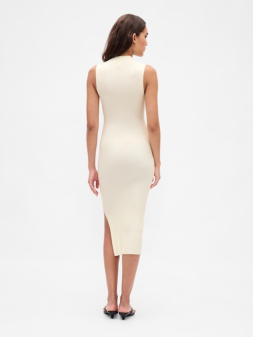 abito midi in maglia a coste