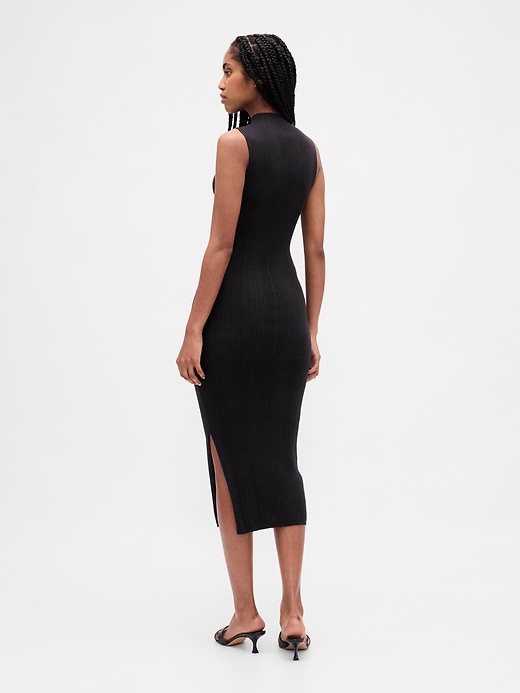 abito midi in maglia a coste