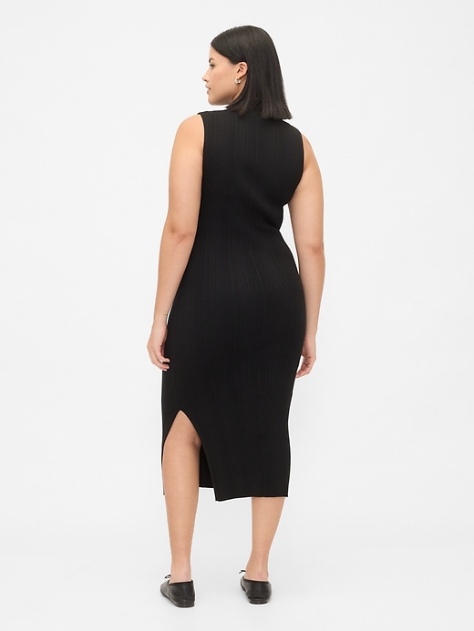 abito midi in maglia a coste