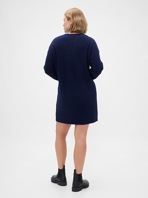 mini abito in maglia a trecce cashsoft