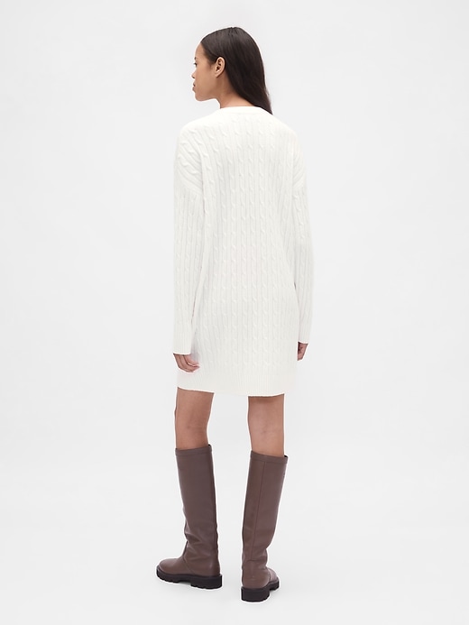 mini abito in maglia a trecce cashsoft