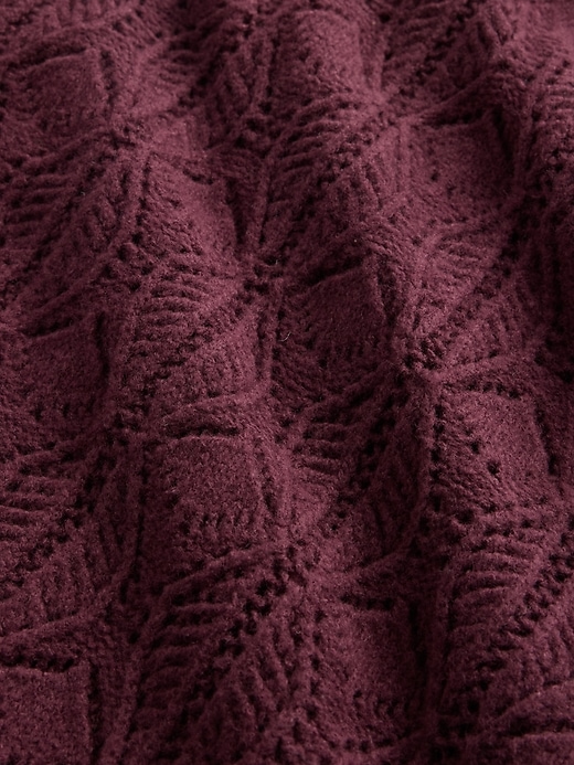 abito dolcevita in maglia traforata cashsoft