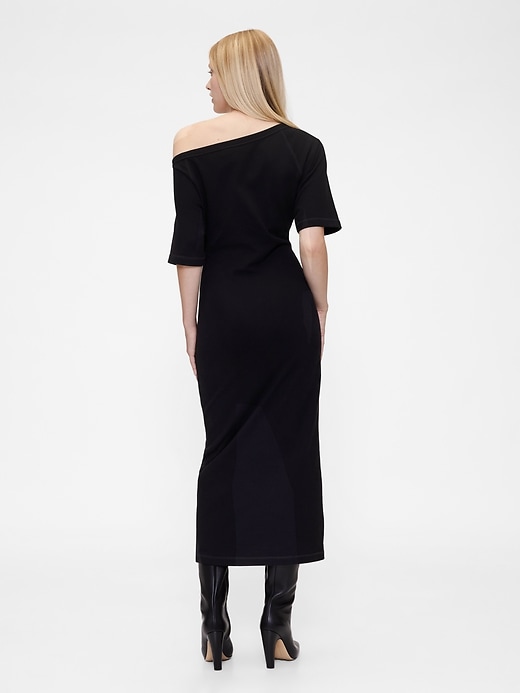 abito midi in jersey con spalle scoperte gapstudio