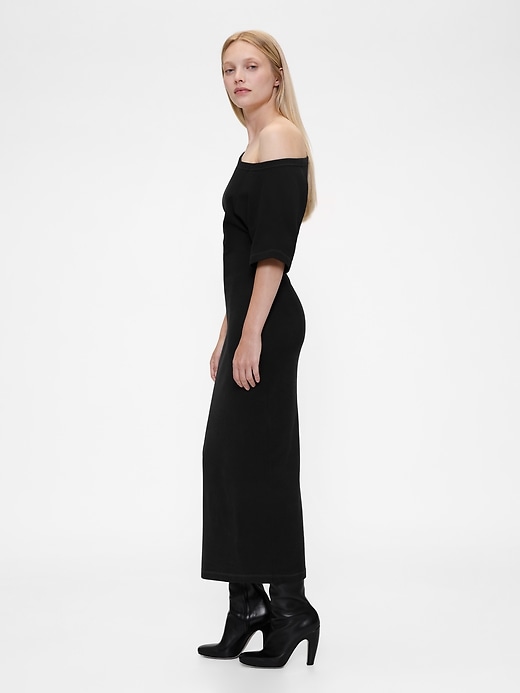 abito midi in jersey con spalle scoperte gapstudio