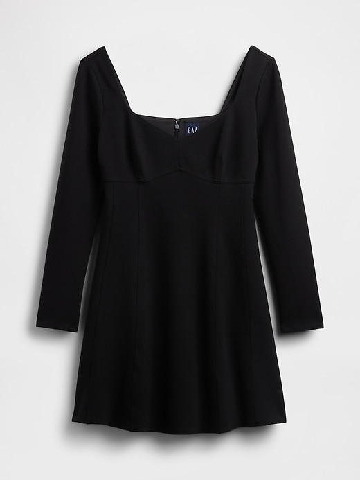 mini abito con corsetto a cuore in maglia doppia