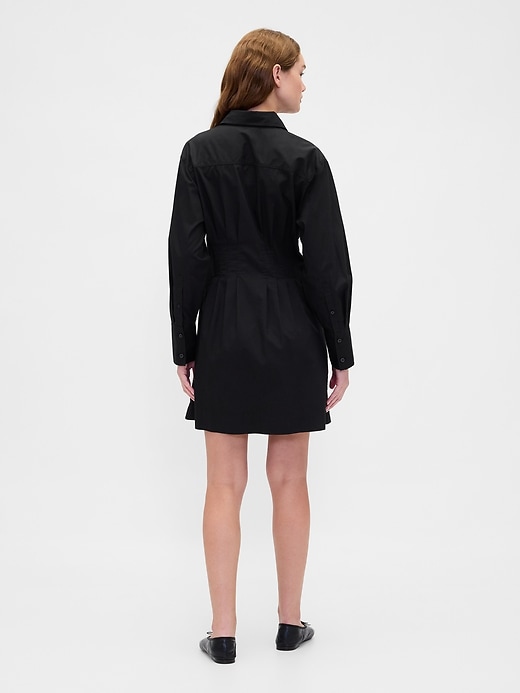 mini abito camicia plissettato