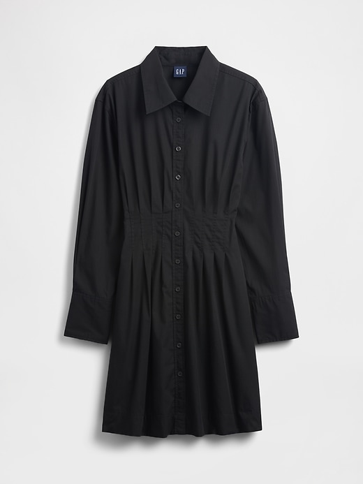 mini abito camicia plissettato