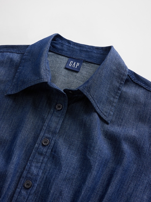 mini abito camicia plissettato