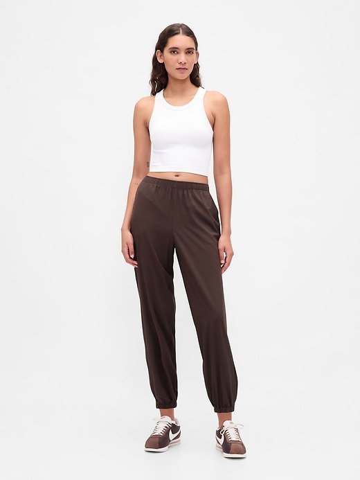 pantaloni da jogging gapfit tech a vita alta con cerniera e orlo