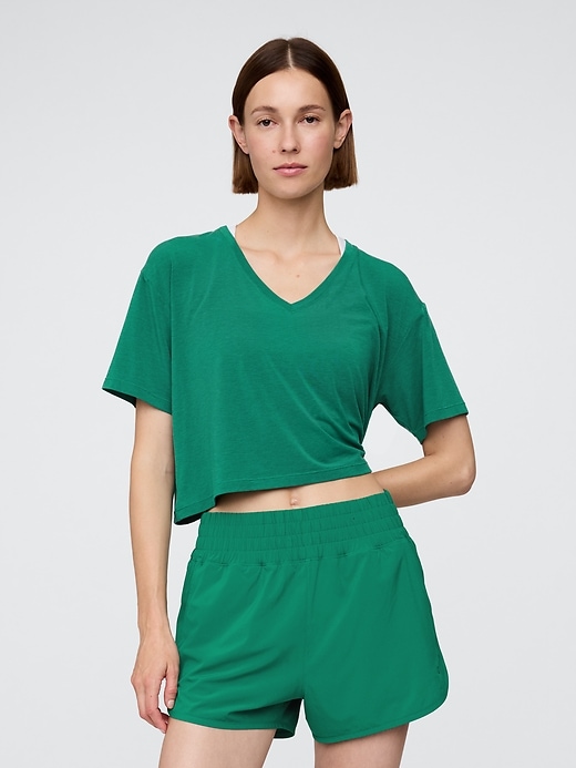 maglietta corta con scollo a v gapfit breathe