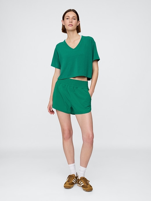 maglietta corta con scollo a v gapfit breathe