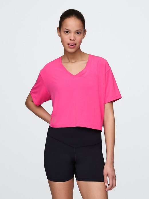 maglietta corta con scollo a v gapfit breathe