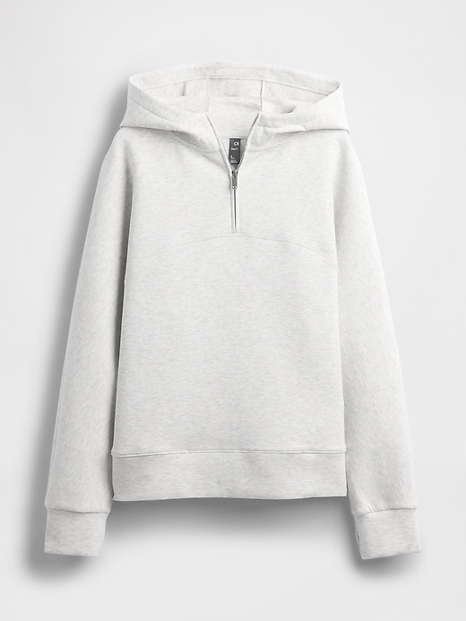 felpa con cappuccio oversize gapfit con cerniera a un quarto