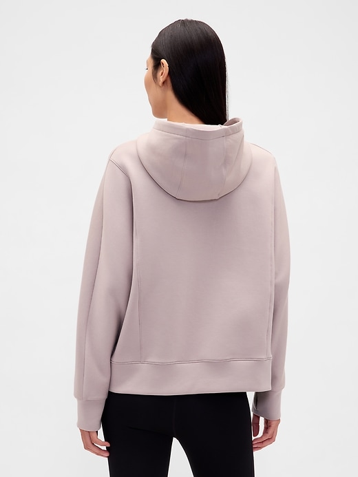 felpa con cappuccio oversize gapfit con cerniera a un quarto