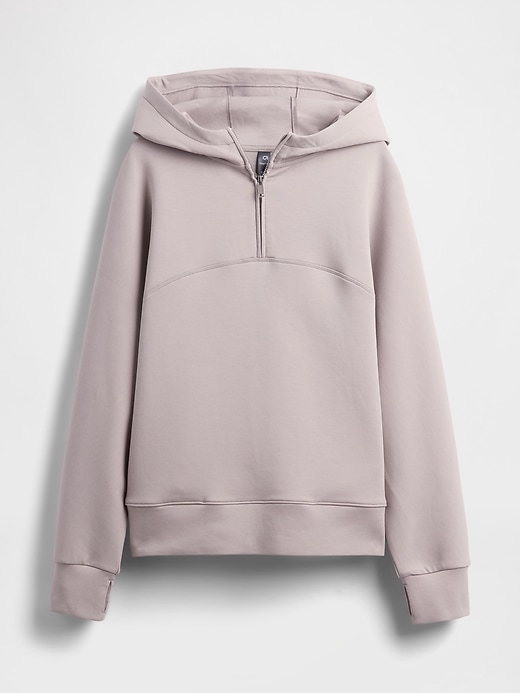 felpa con cappuccio oversize gapfit con cerniera a un quarto