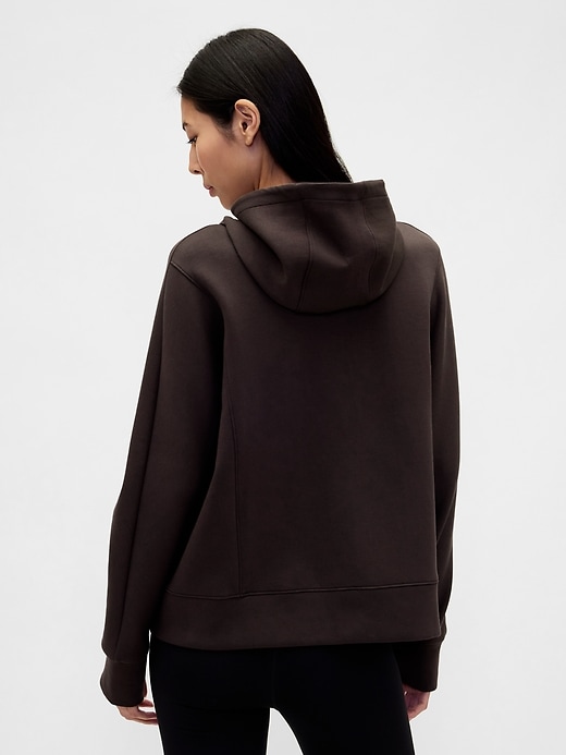 felpa con cappuccio oversize gapfit con cerniera a un quarto