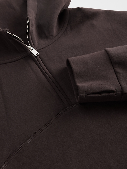 felpa con cappuccio oversize gapfit con cerniera a un quarto