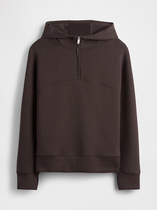 felpa con cappuccio oversize gapfit con cerniera a un quarto