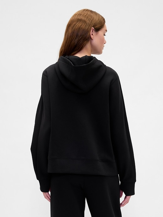 felpa con cappuccio oversize gapfit con cerniera a un quarto