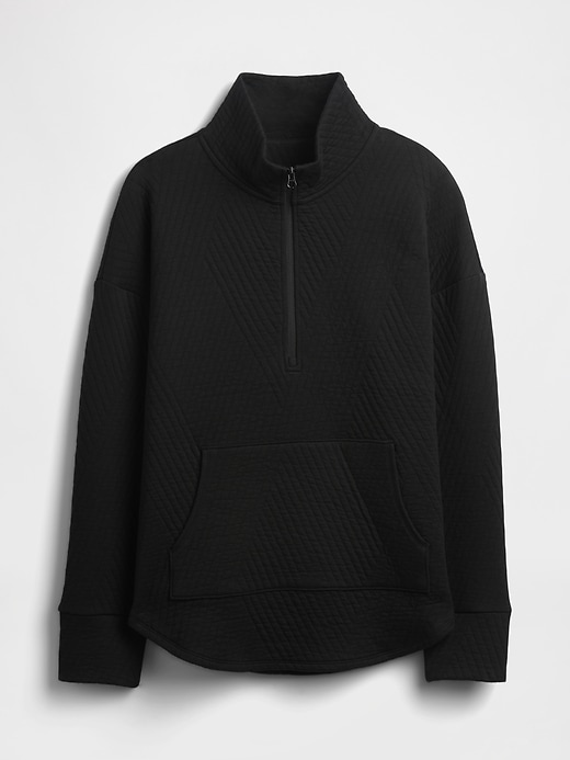 pullover trapuntato jacquard con mezza zip gapfit