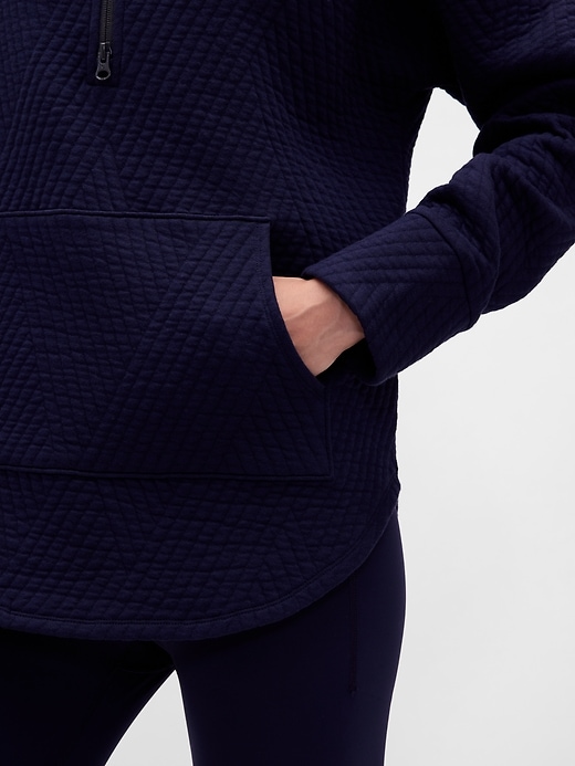 pullover trapuntato jacquard con mezza zip gapfit