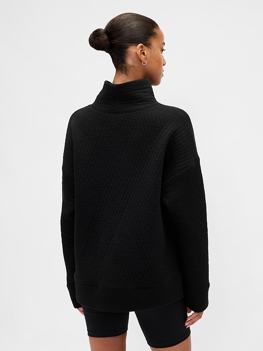 pullover con collo a imbuto in maglia jacquard trapuntata gapfit
