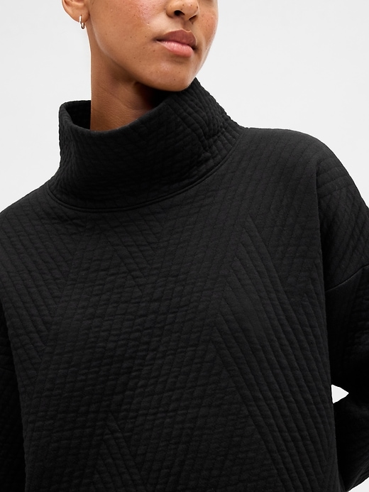 pullover con collo a imbuto in maglia jacquard trapuntata gapfit