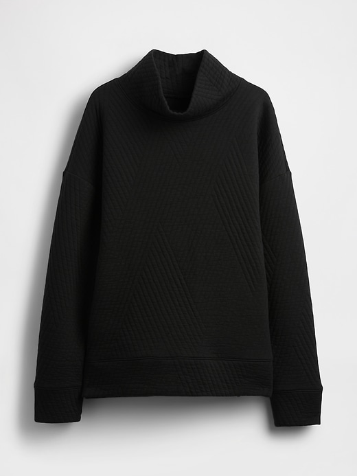 pullover con collo a imbuto in maglia jacquard trapuntata gapfit