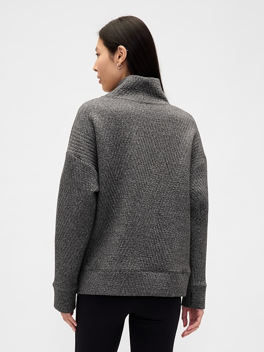 pullover con collo a imbuto in maglia jacquard trapuntata gapfit