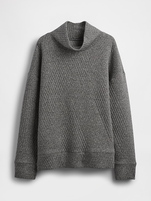 pullover con collo a imbuto in maglia jacquard trapuntata gapfit