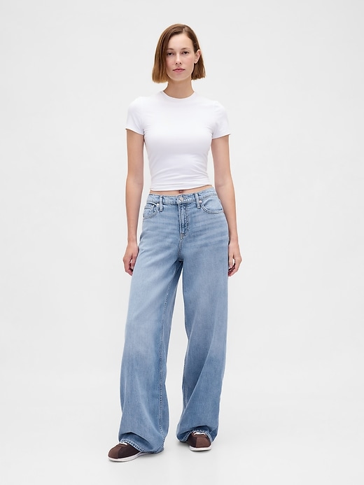 jeans larghi ultra morbidi a vita media