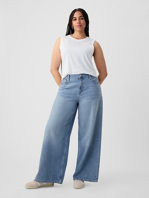 jeans larghi ultra morbidi a vita media