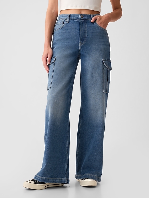jeans cargo a gamba larga high stride