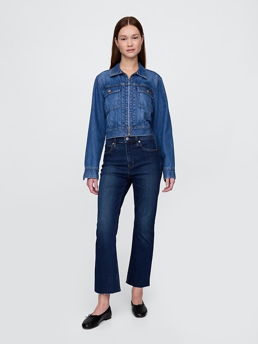 jeans a zampa a vita alta