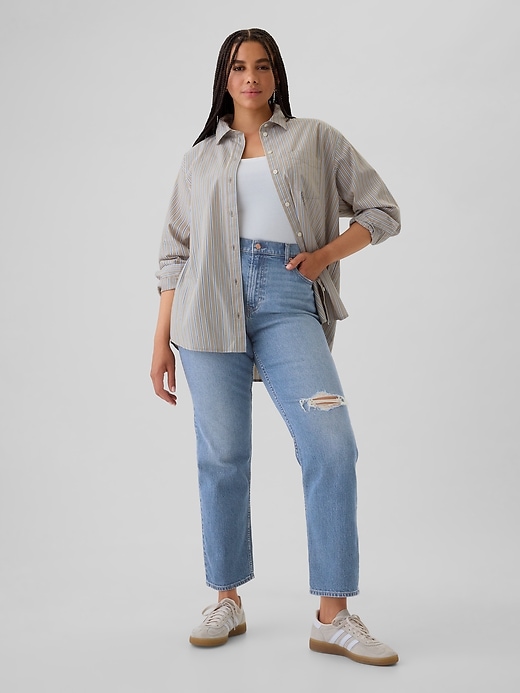 jeans dritti slim a vita alta anni 90