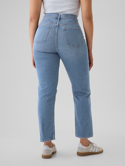jeans dritti slim a vita alta anni 90