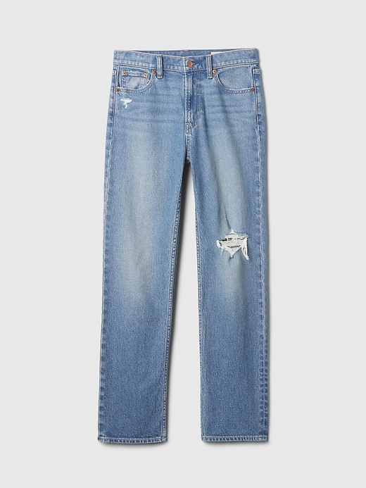 jeans dritti slim a vita alta anni 90