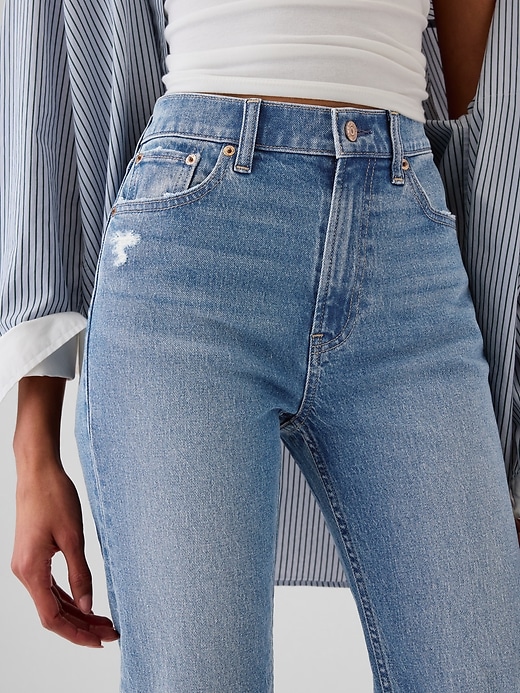 jeans dritti slim a vita alta anni 90