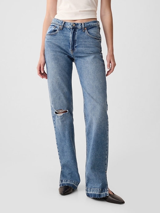 jeans larghi anni 90 a vita media