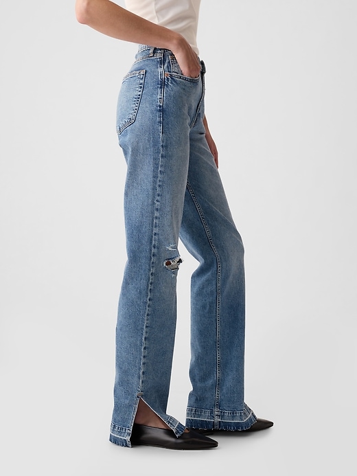 jeans larghi anni 90 a vita media