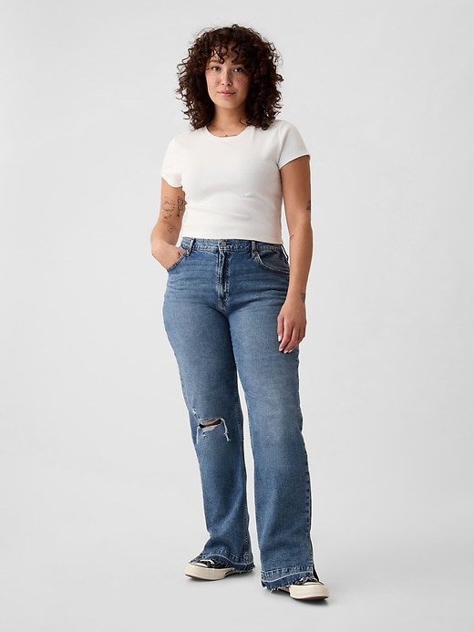 jeans larghi anni 90 a vita media