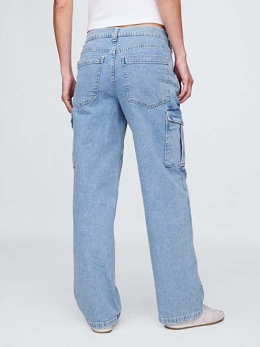 jeans cargo larghi anni 90 a vita media