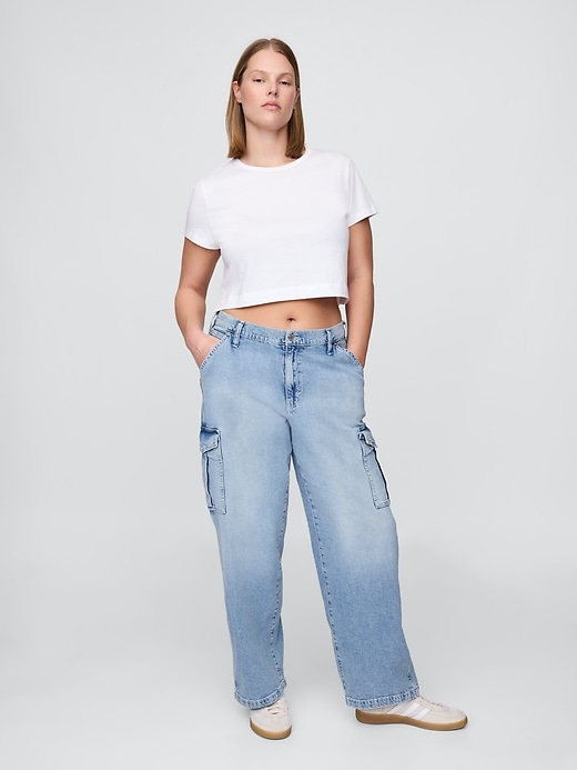 jeans cargo larghi anni 90 a vita media