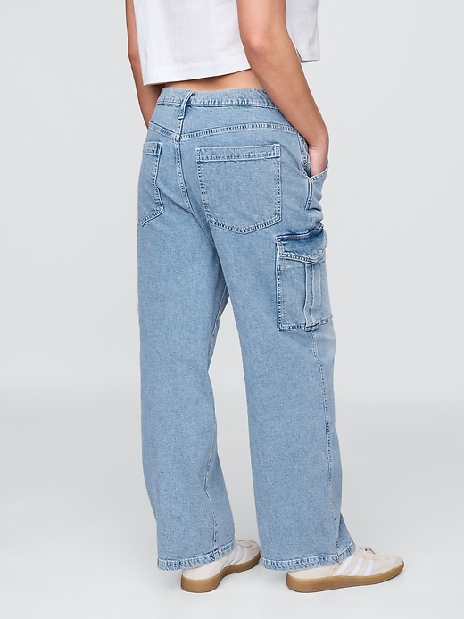 jeans cargo larghi anni 90 a vita media