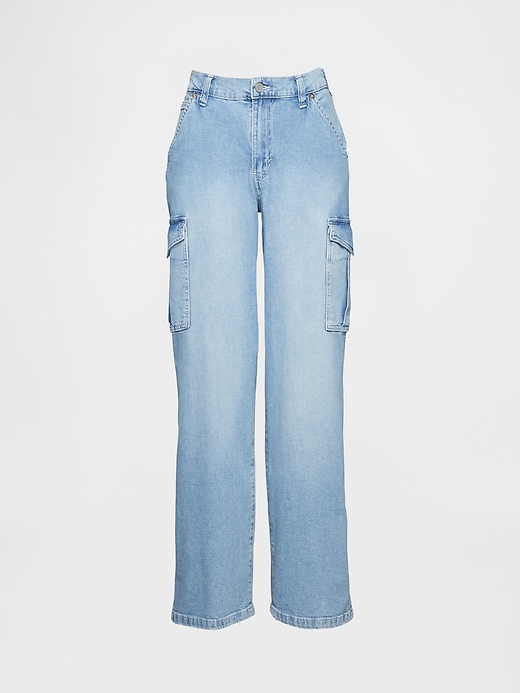 jeans cargo larghi anni 90 a vita media