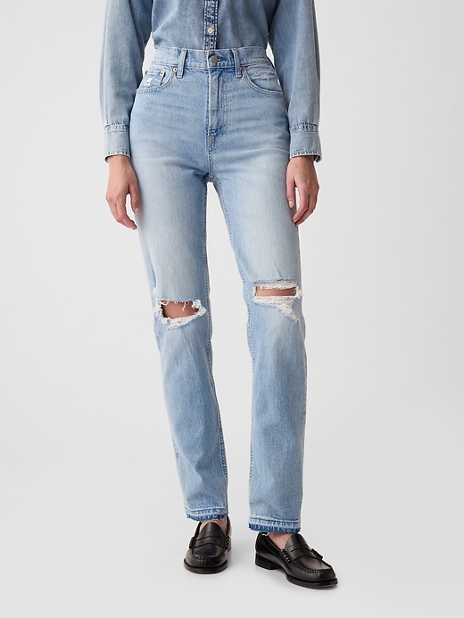 jeans dritti a vita alta